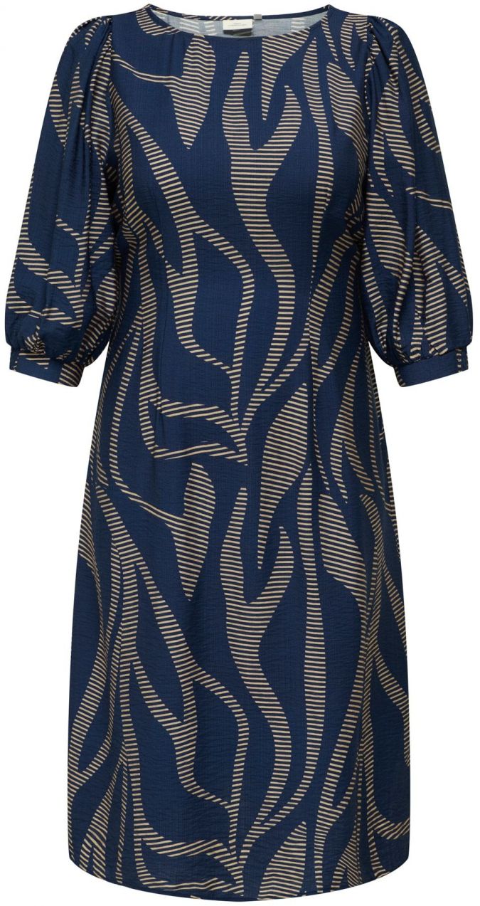 ONLY Carmakoma Šaty 'CARFANNIL'  piesková / námornícka modrá