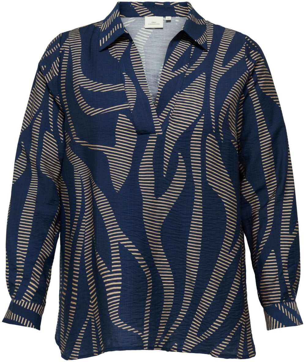 ONLY Carmakoma Blúzka 'CARFANNIL'  tmavomodrá / kamenná