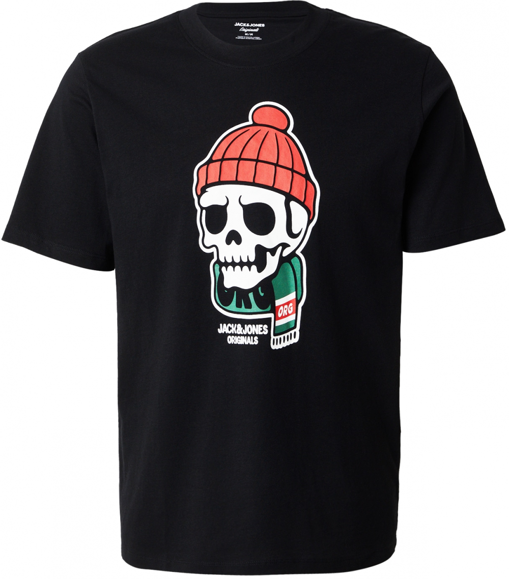 JACK & JONES Tričko 'JORHOLIDAY'  zelená / červená / čierna / biela