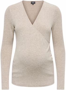 Only Maternity Tričko 'OLMBEARY'  svetlohnedá