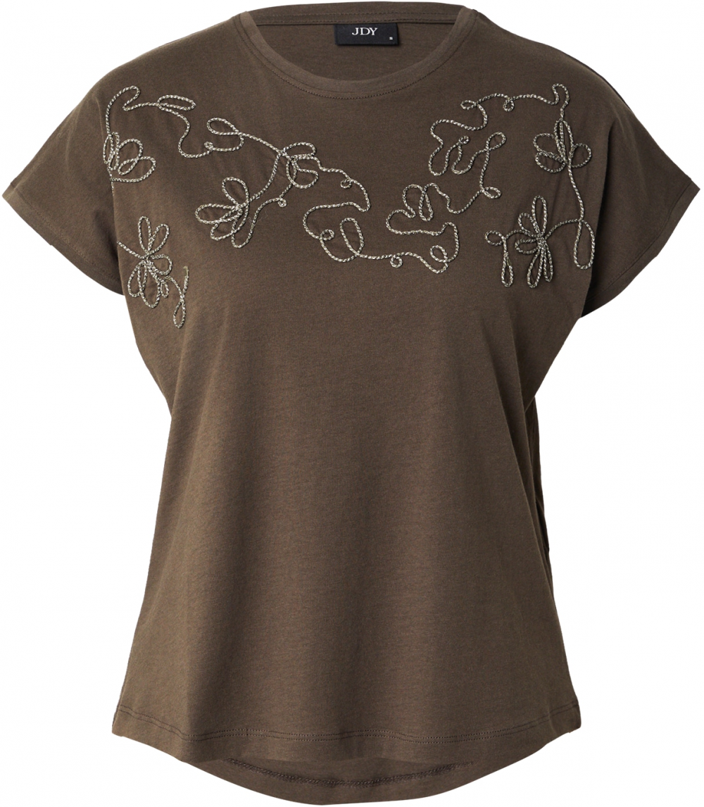 JDY Tričko 'JDYANYA'  olivová / šedobiela