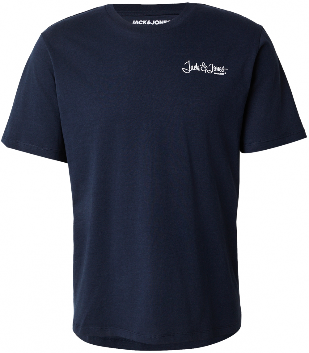 JACK & JONES Tričko 'JJYUKI'  tmavomodrá / pastelovo modrá / biela