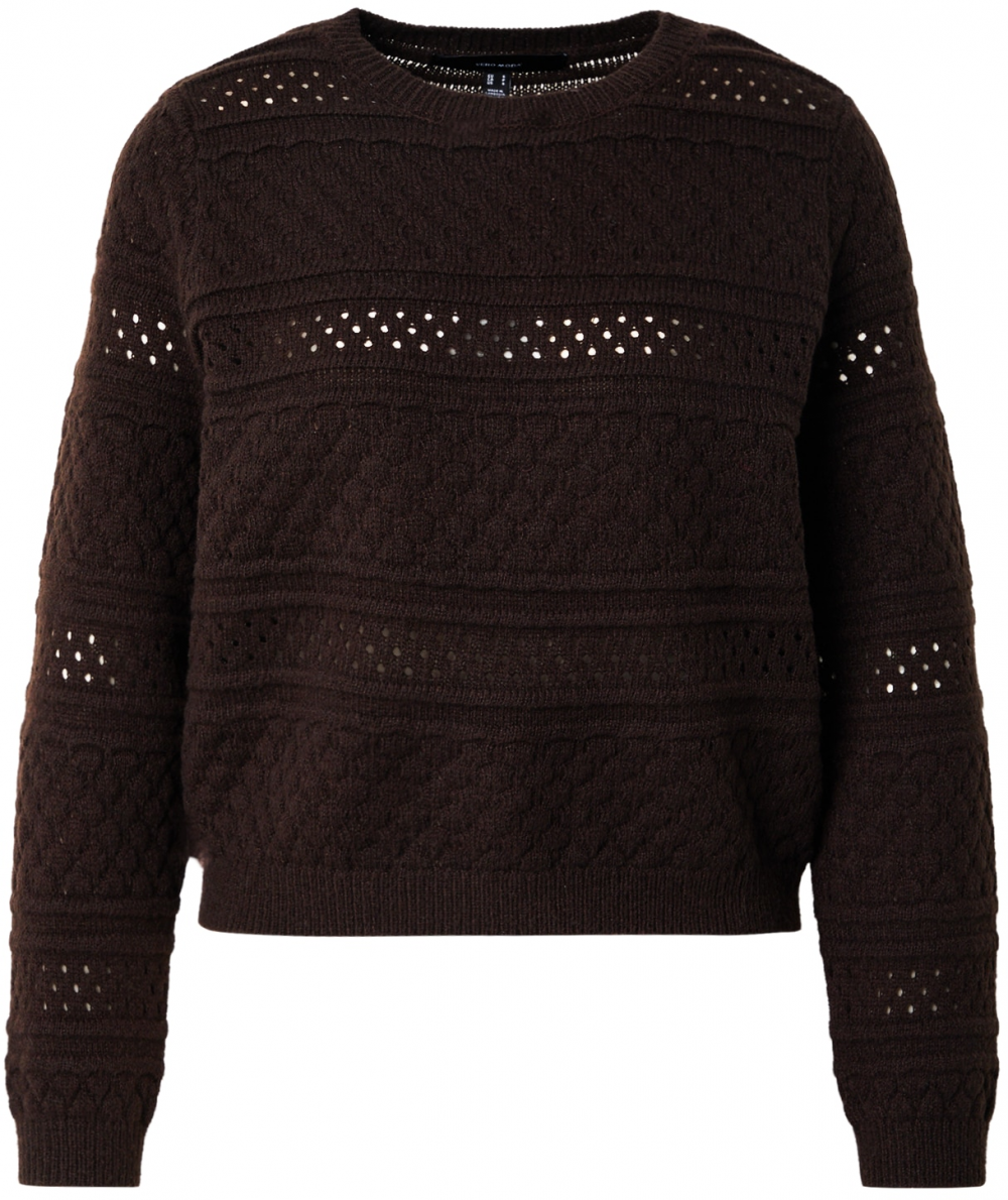 VERO MODA Sveter 'VMLEO'  čokoládová