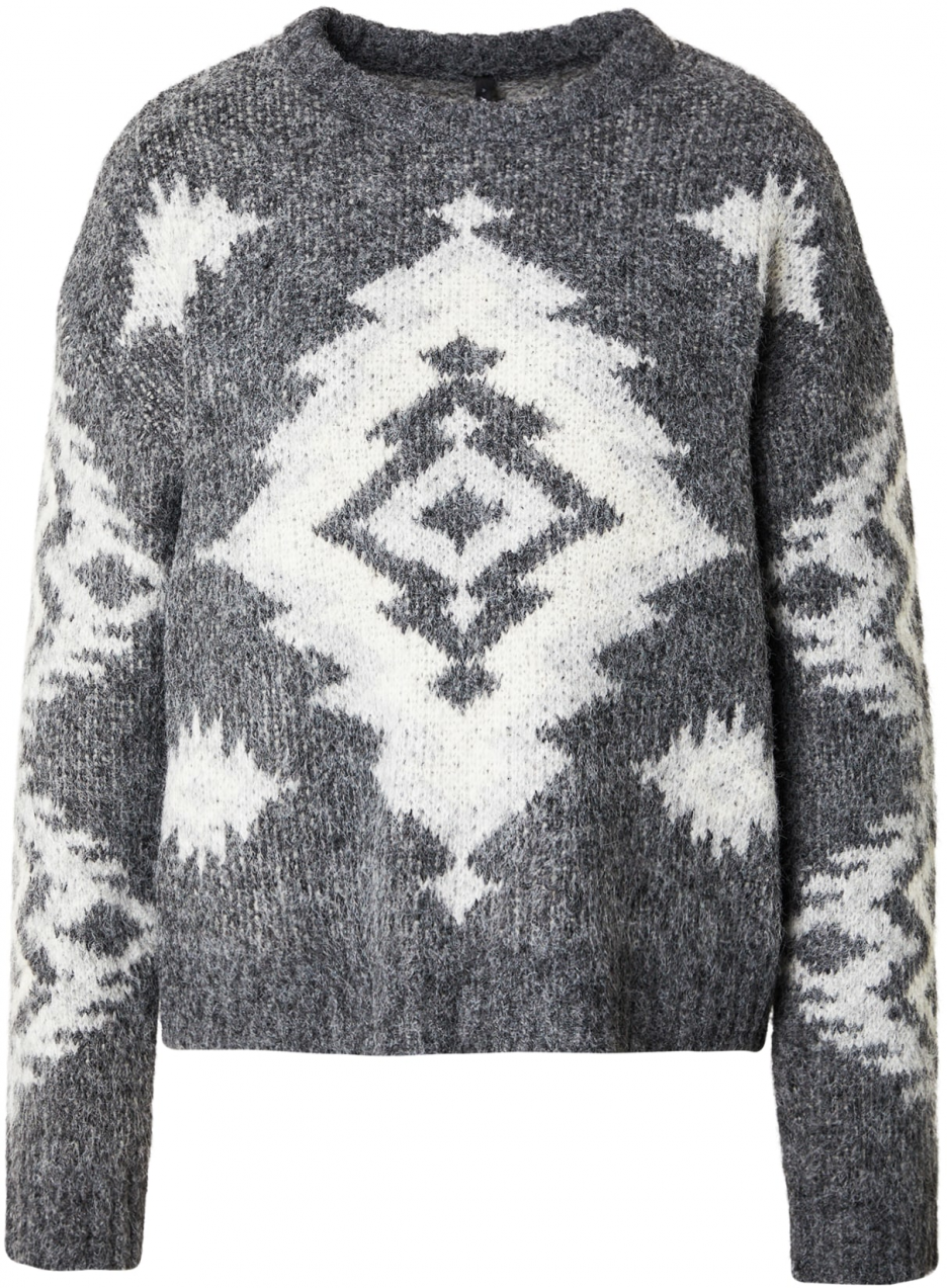 ONLY Sveter 'ONLAZU'  tmavosivá / biela