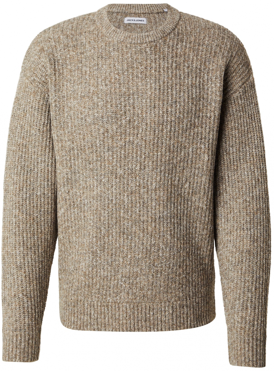 JACK & JONES Sveter 'JJGRADY'  béžová melírovaná