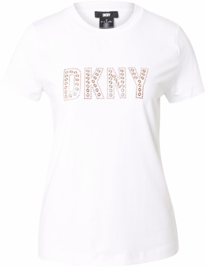 DKNY Tričko  zlatá / biela