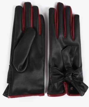 Lola Casademunt Prstové rukavice  červená / čierna