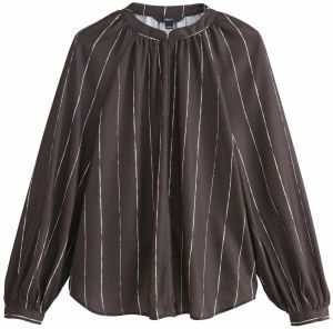 Next Blúzka  tmavohnedá / biela