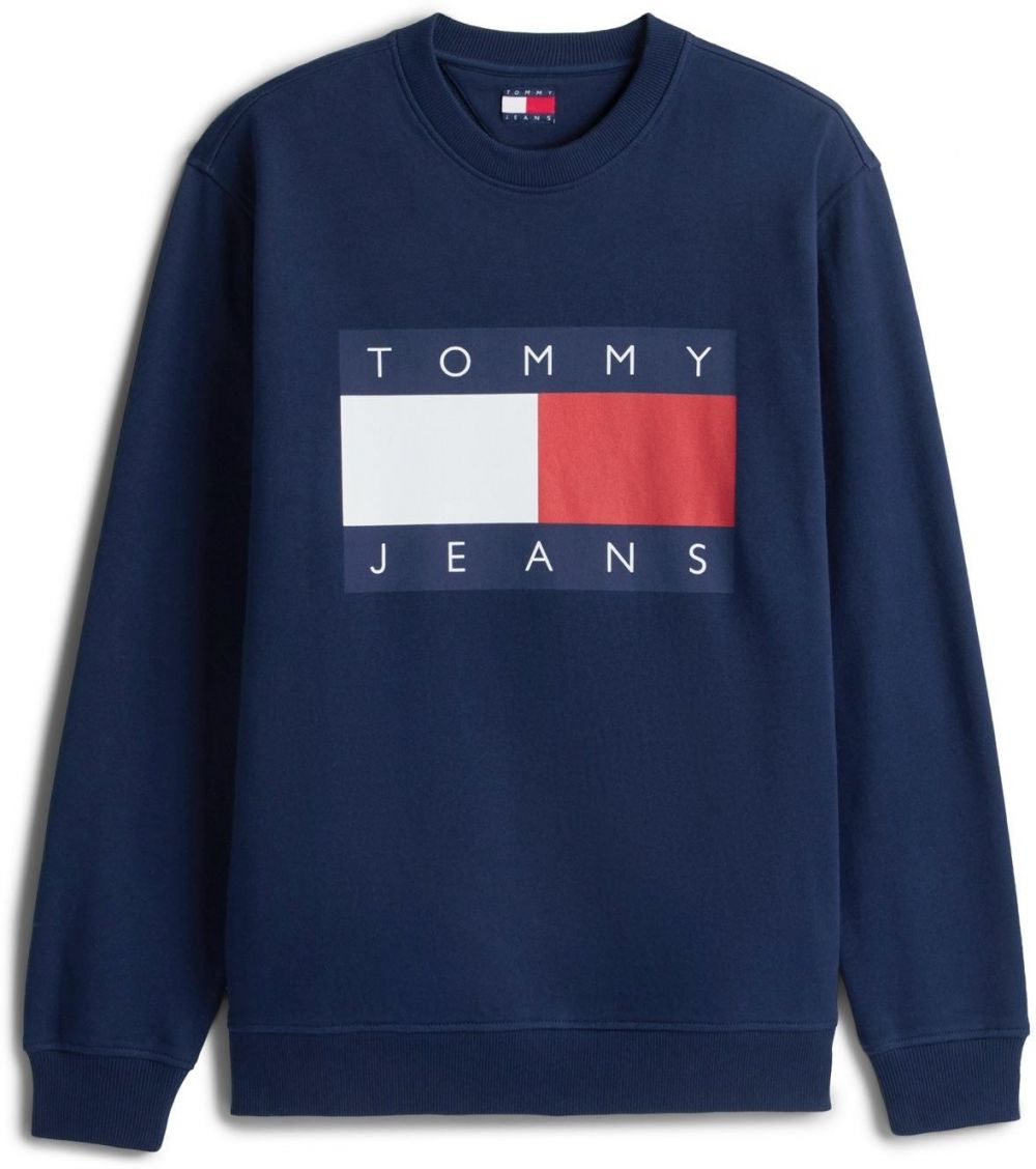 Tommy Jeans Mikina  námornícka modrá / červená / biela