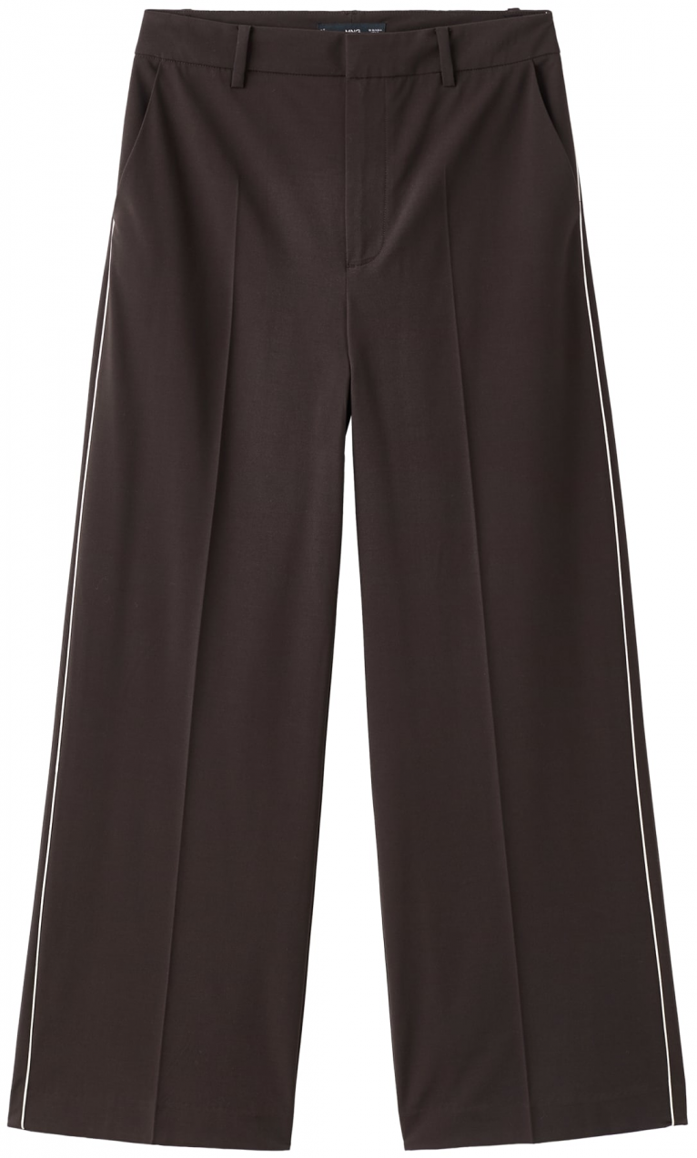 MANGO Plisované nohavice  čokoládová