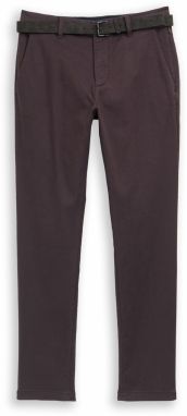 TOM TAILOR Chino nohavice 'Travis'  tmavohnedá