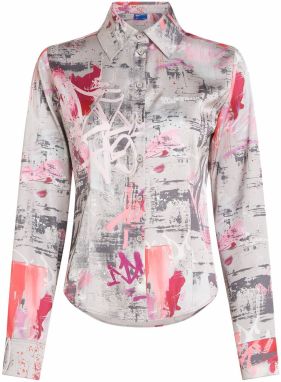 KARL LAGERFELD JEANS Blúzka  sivá / čadičová / ružová