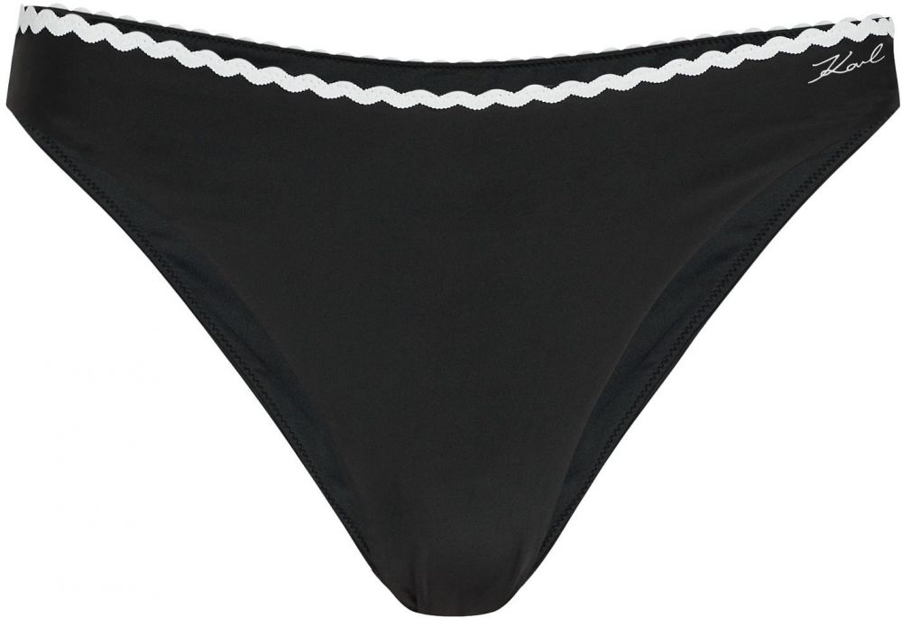 Karl Lagerfeld Bikinové nohavičky 'Scallop'  čierna / biela