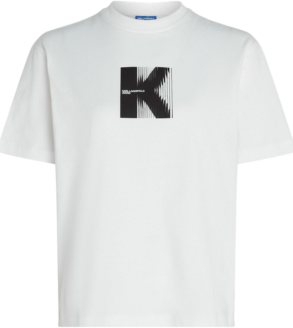 KARL LAGERFELD JEANS Tričko  čierna / biela