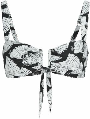 Karl Lagerfeld Bikinový top  sivá / čierna