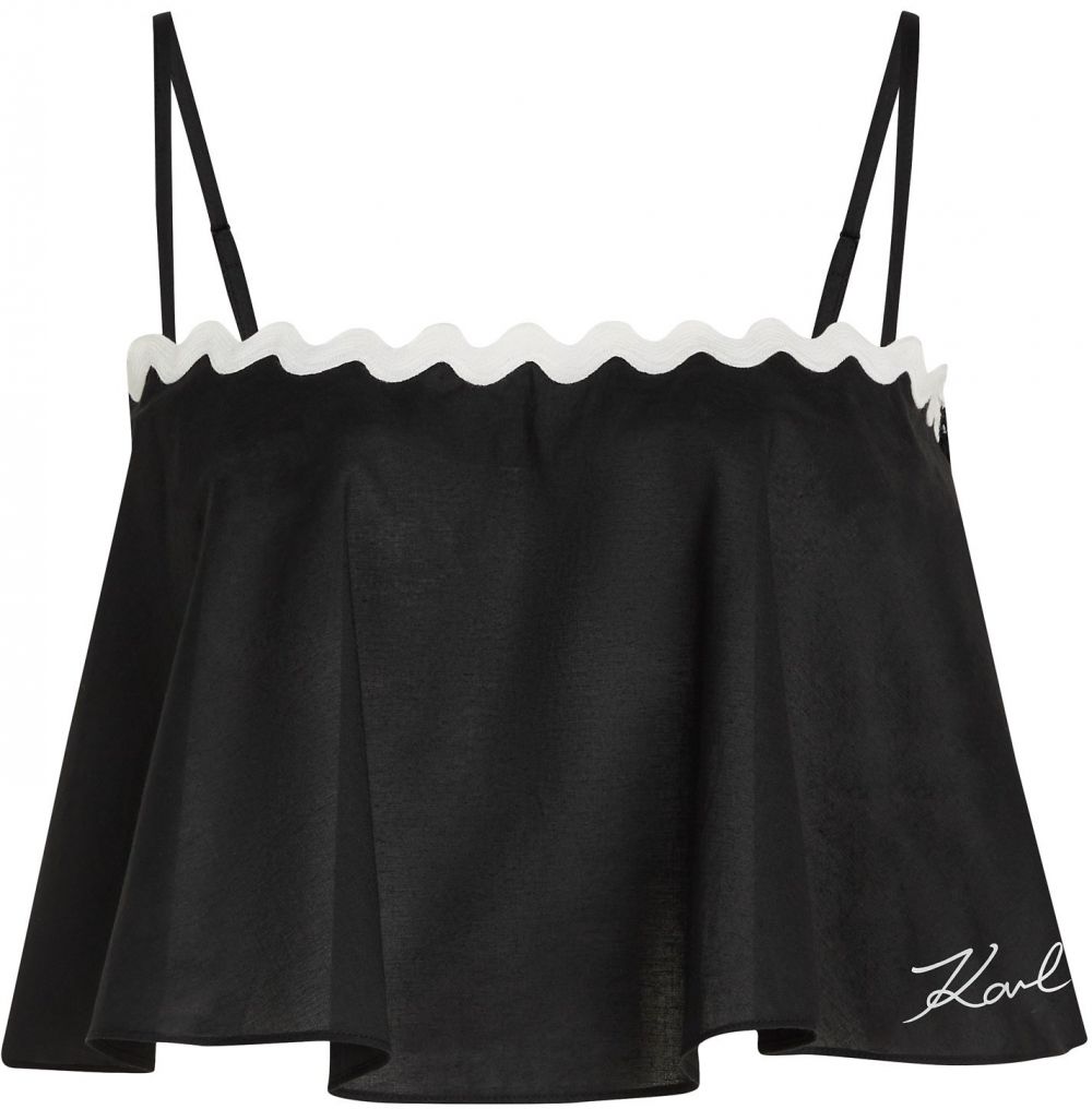 Karl Lagerfeld Top  čierna / biela