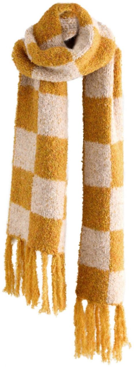 Next Šál  medová / biela ako vlna