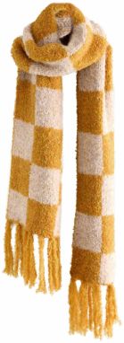 Next Šál  medová / biela ako vlna