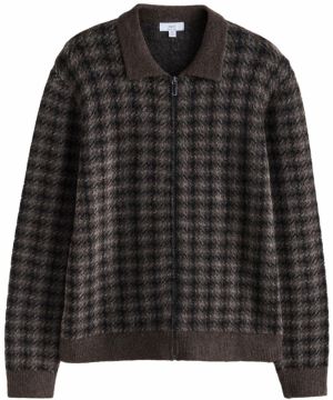 Next Kardigán  čokoládová / hnedá melírovaná / čierna