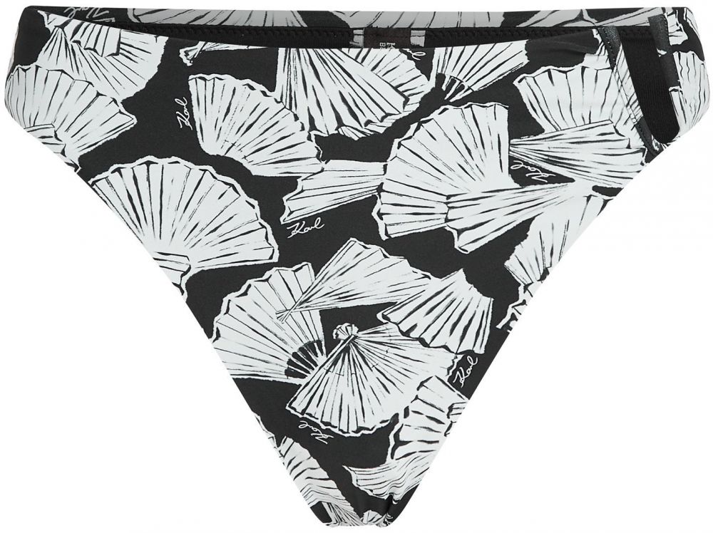 Karl Lagerfeld Bikinové nohavičky  čierna / biela