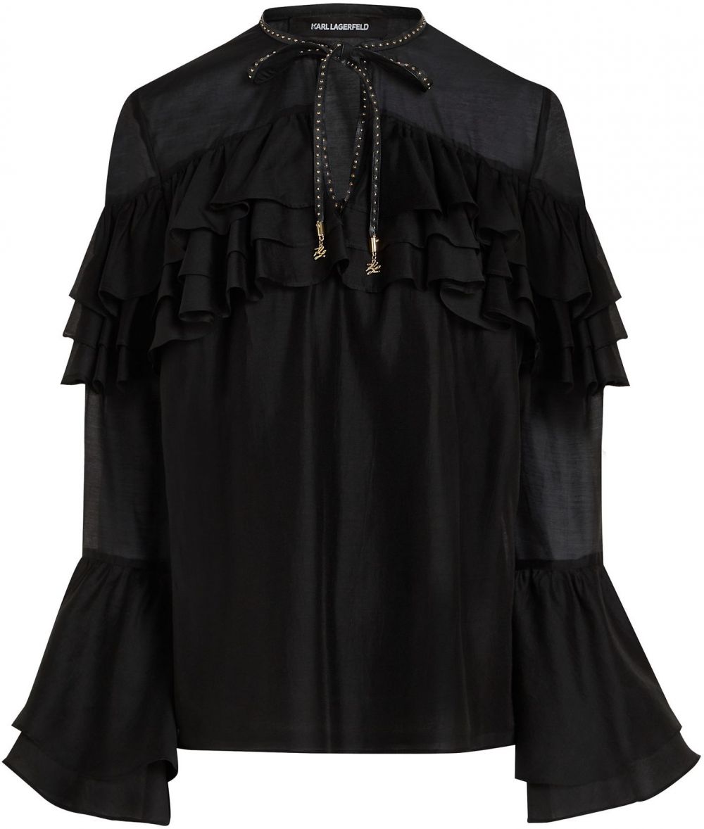 Karl Lagerfeld Blúzka  čierna
