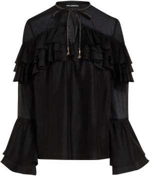 Karl Lagerfeld Blúzka  čierna