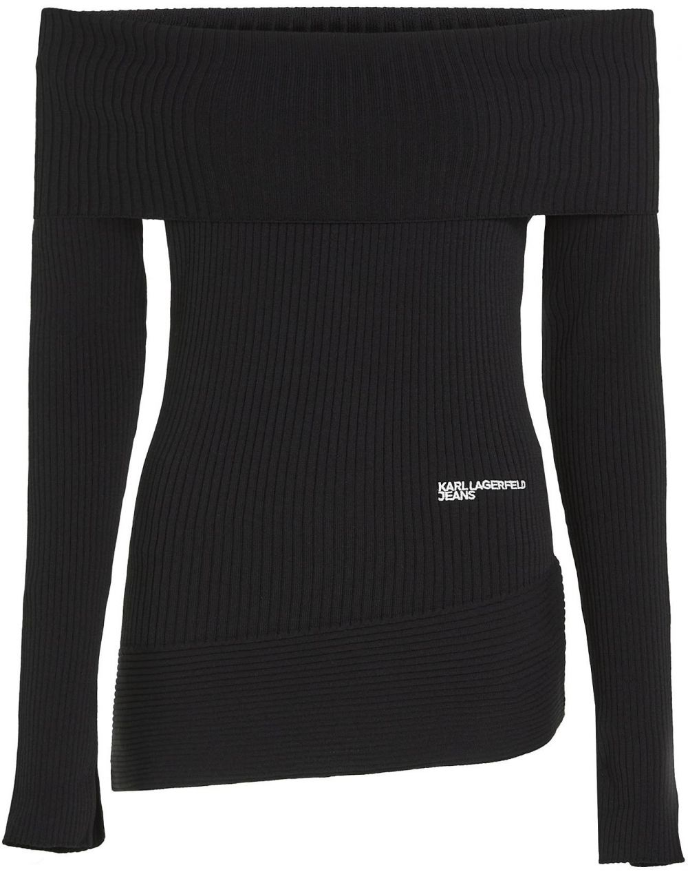 KARL LAGERFELD JEANS Tričko  čierna / biela