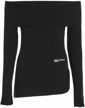 KARL LAGERFELD JEANS Tričko  čierna / biela