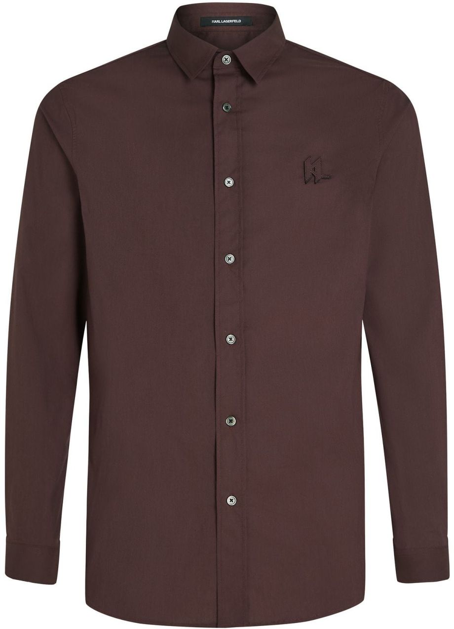 Karl Lagerfeld Košeľa  tmavohnedá
