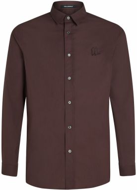 Karl Lagerfeld Košeľa  tmavohnedá