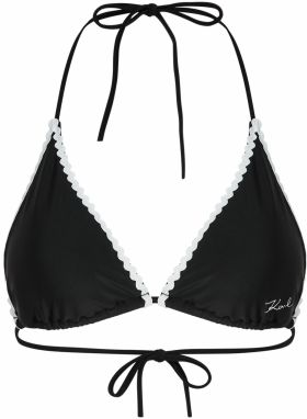 Karl Lagerfeld Bikinový top  čierna / biela