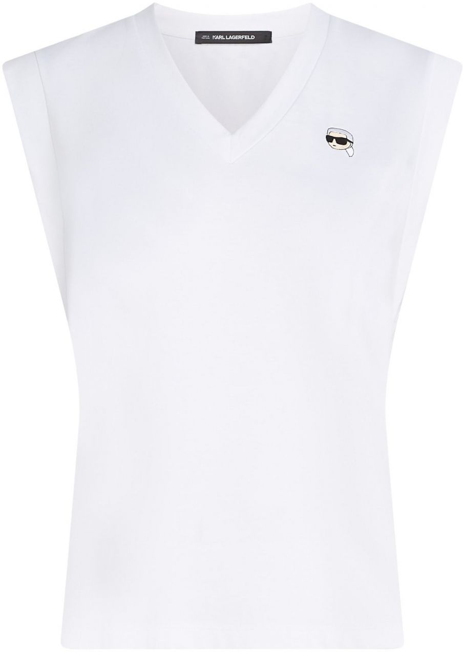 Karl Lagerfeld Tričko 'Ikon'  svetlobéžová / čierna / biela