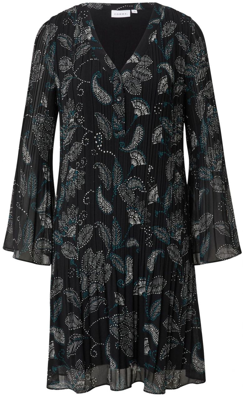 COMMA Šaty  petrolejová / čierna / biela