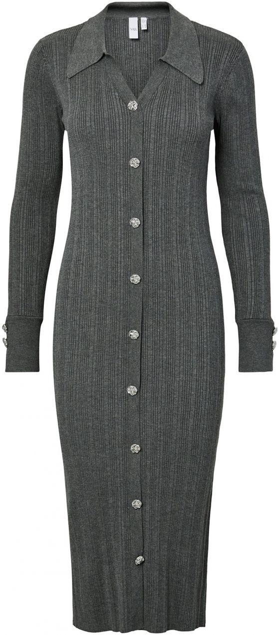 YAS Pletené šaty 'YASMIQLO'  tmavosivá