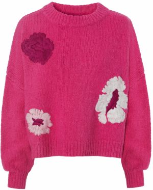 TATUUM Sveter 'Emiko'  purpurová / pastelovo ružová / tmavoružová / biela