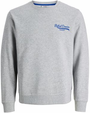 JJ Rebel Mikina 'JREBKIM'  námornícka modrá / sivá melírovaná