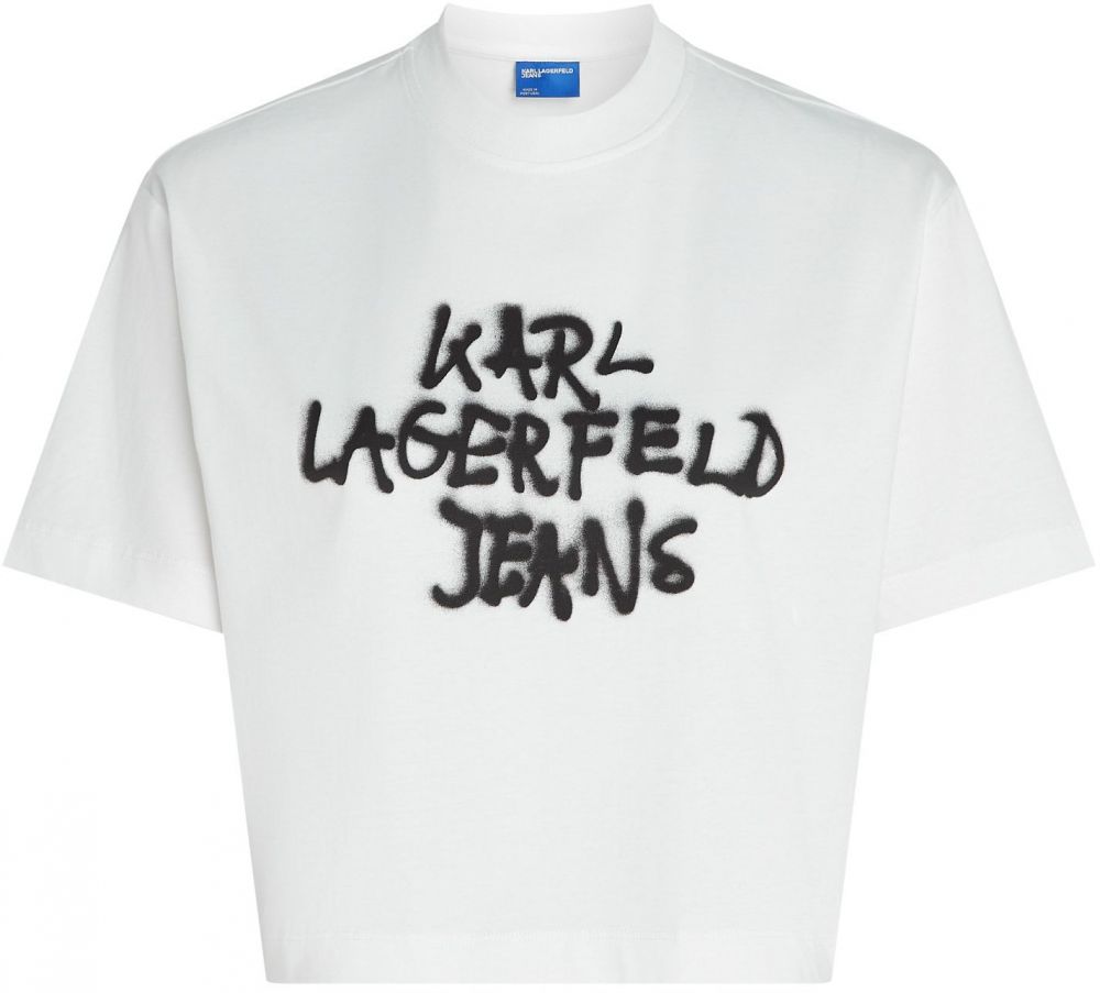 KARL LAGERFELD JEANS Tričko  čierna / biela