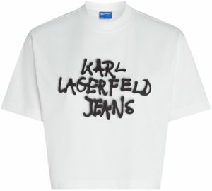 KARL LAGERFELD JEANS Tričko  čierna / biela