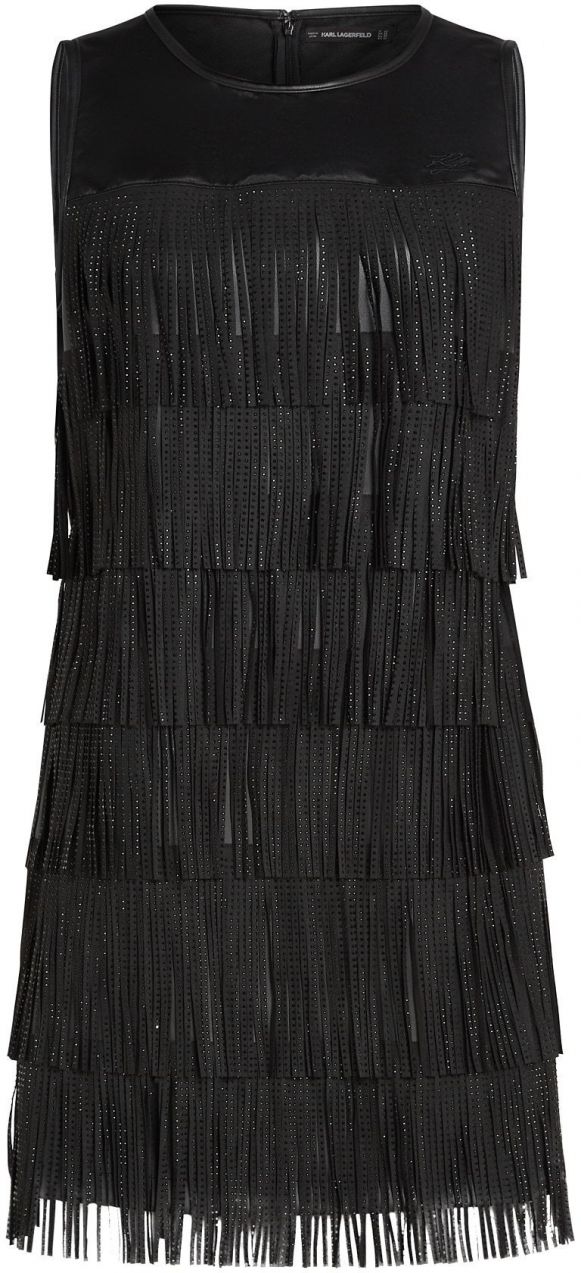 Karl Lagerfeld Kokteilové šaty  čierna