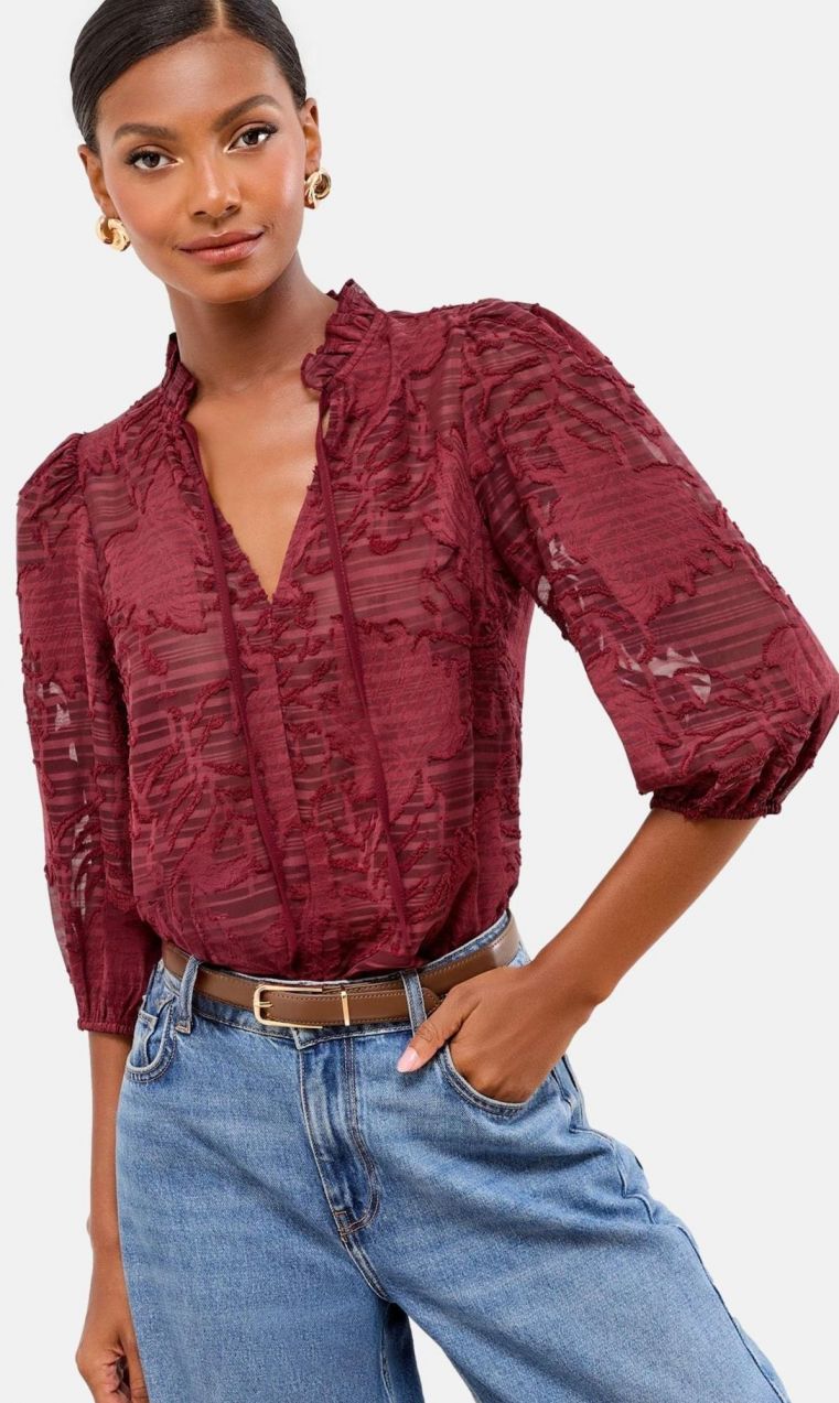 Lipsy Blúzka  burgundská