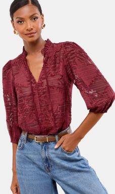 Lipsy Blúzka  burgundská