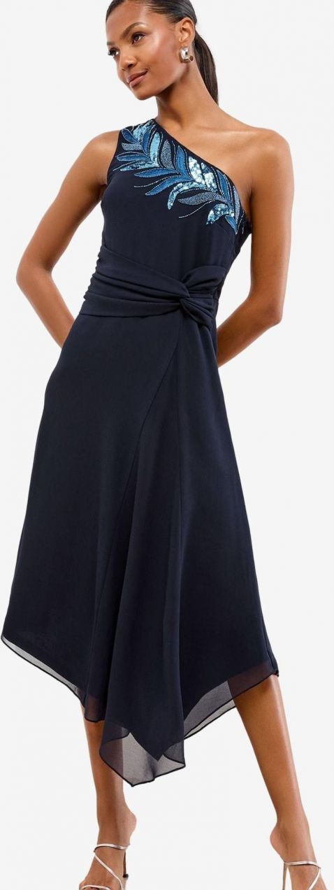 Lipsy Večerné šaty  námornícka modrá / svetlomodrá / tmavomodrá