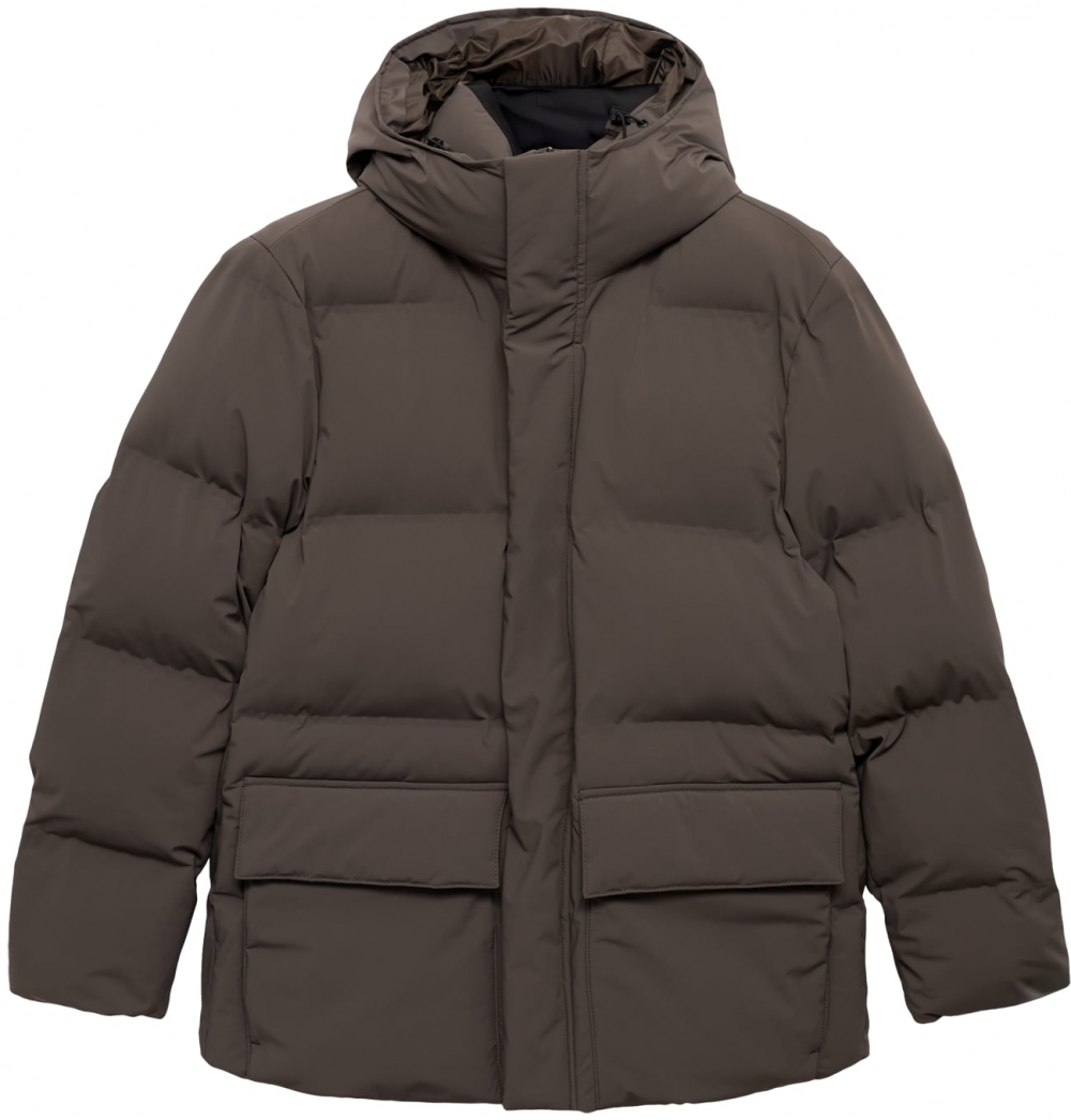 MANGO MAN Zimná bunda 'Noruega'  čokoládová