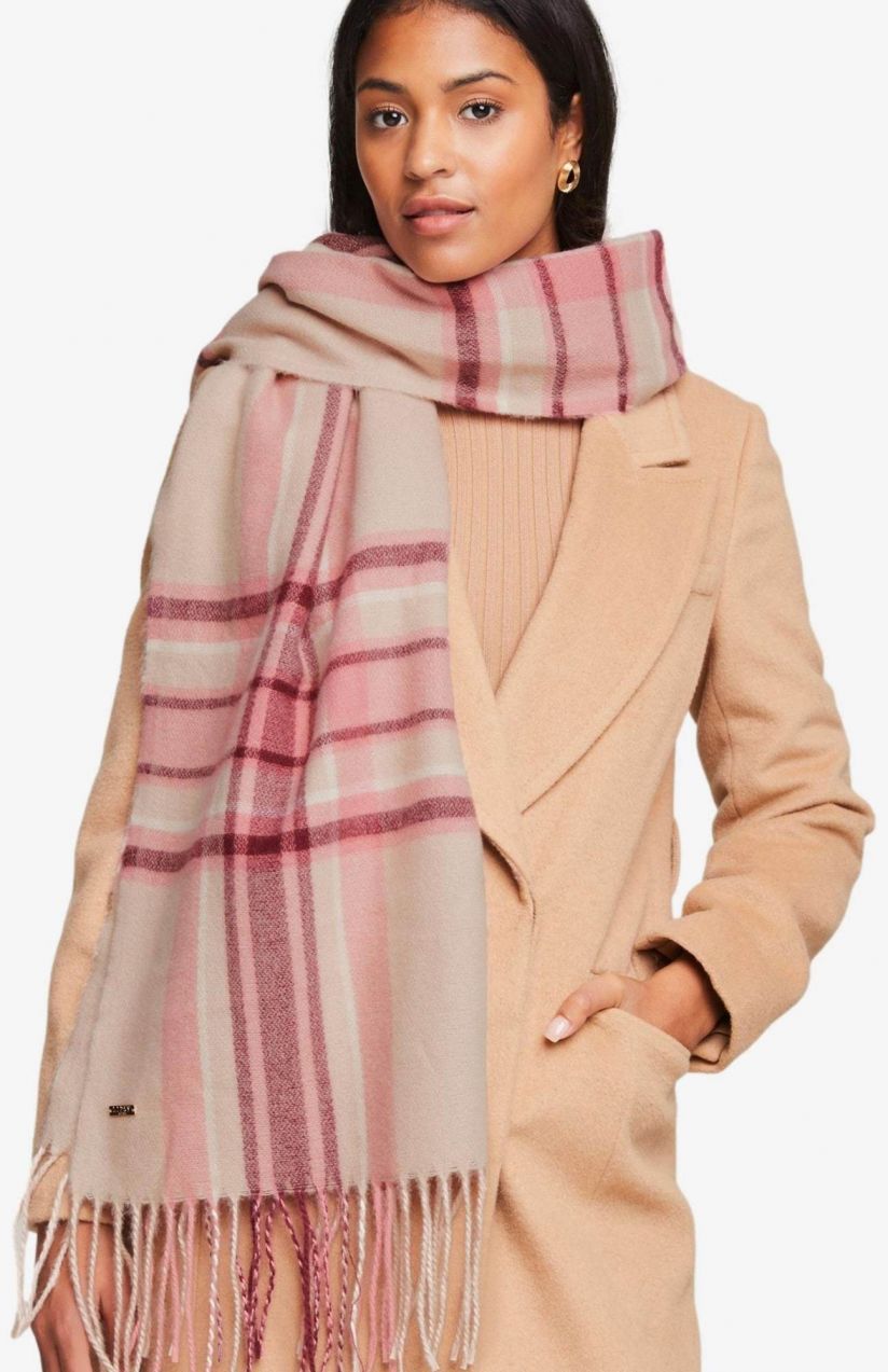 Lipsy Šál  ružová / púdrová / burgundská / biela
