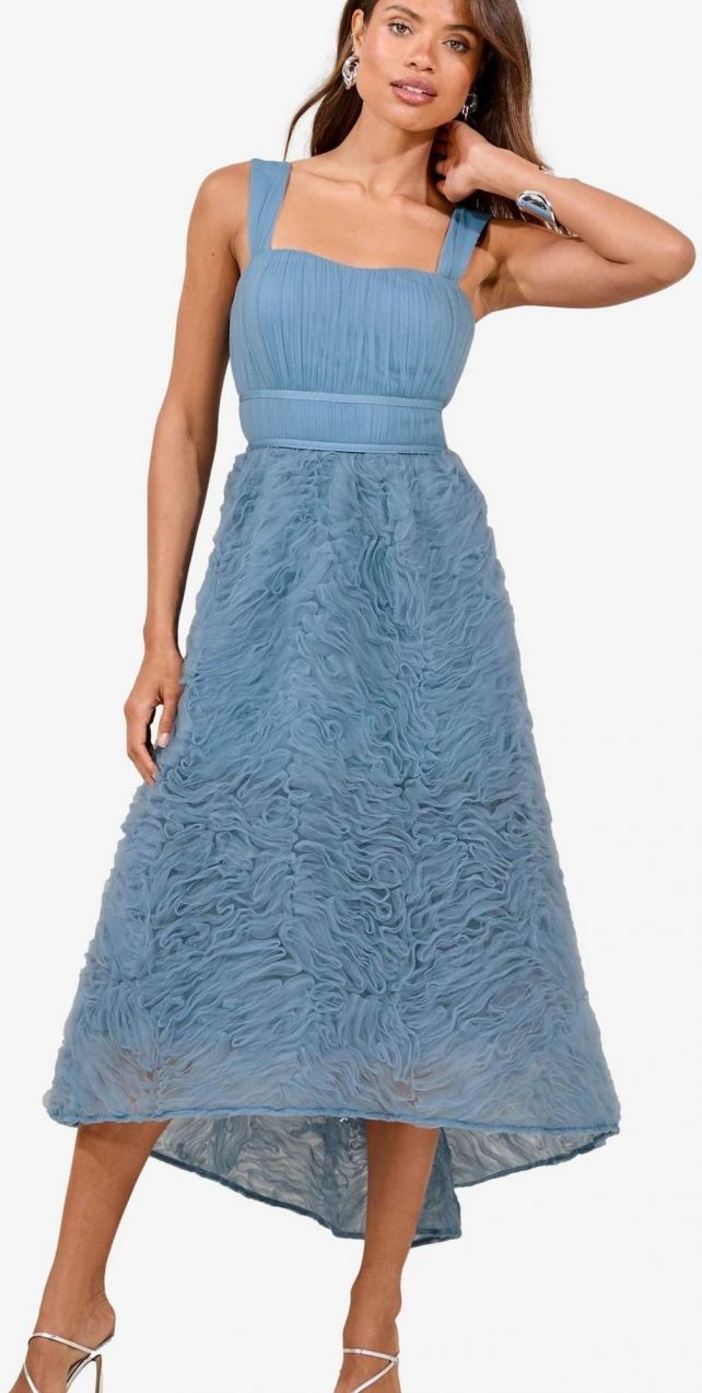 Lipsy Kokteilové šaty  svetlomodrá