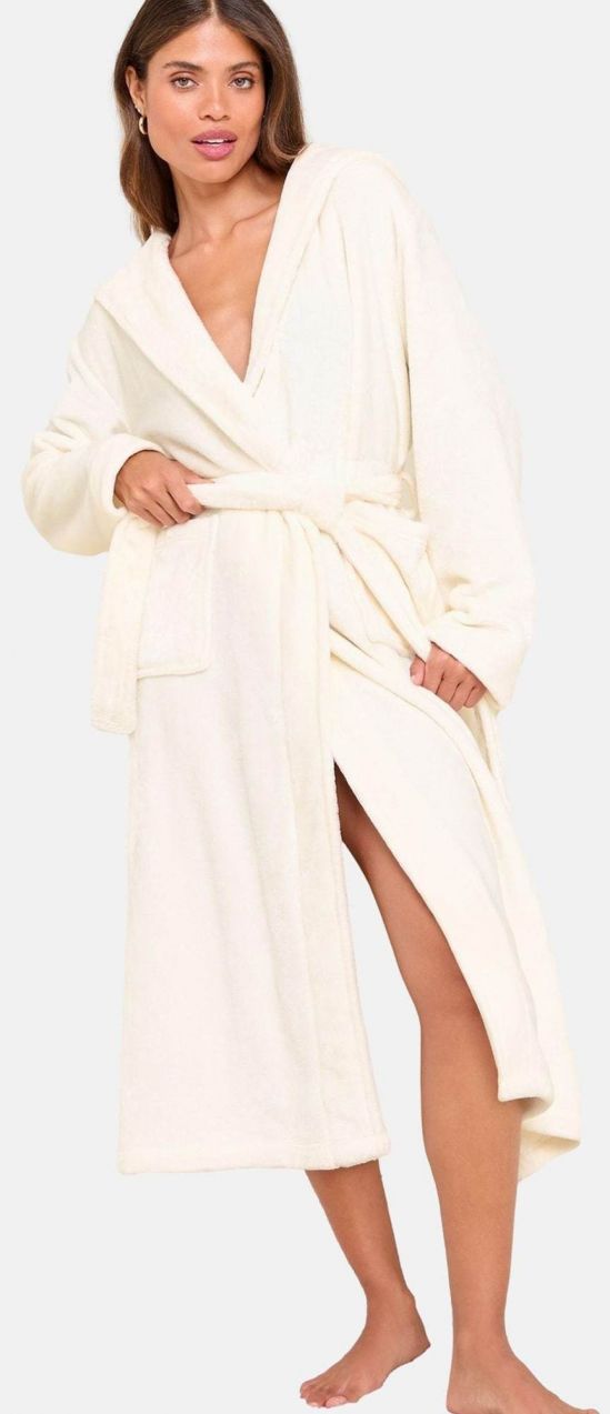 Lipsy Dlhý župan  šedobiela