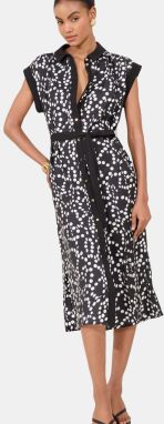 Lipsy Šaty  čierna / biela