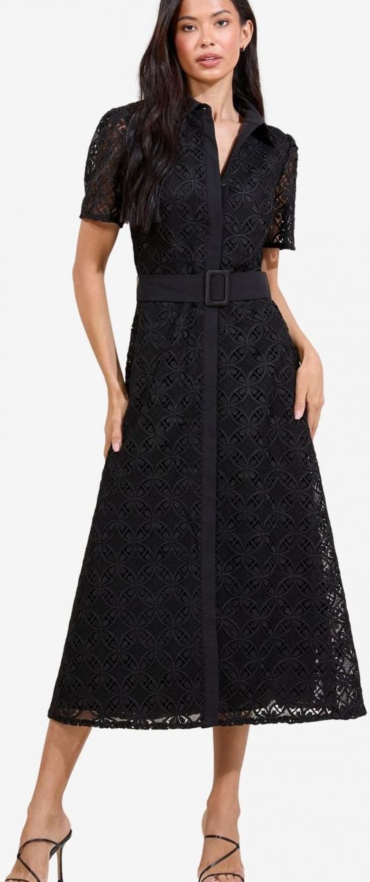 Lipsy Košeľové šaty  čierna