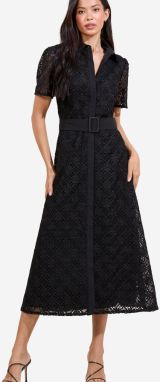 Lipsy Košeľové šaty  čierna