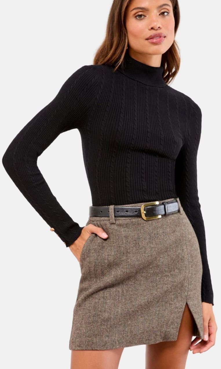 Lipsy Sveter  zlatá žltá / čierna